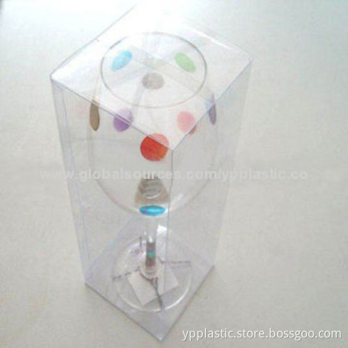 Plastic box for wine glass bottle, 100% recyclable material, customized sizes & logos are welcome